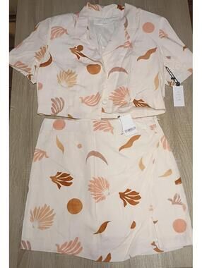 ASTR the Label Two-Piece Crop Top and Skirt Set - Size Large